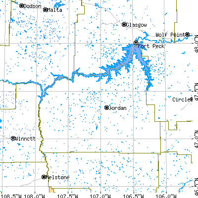 Garfield County close-up map