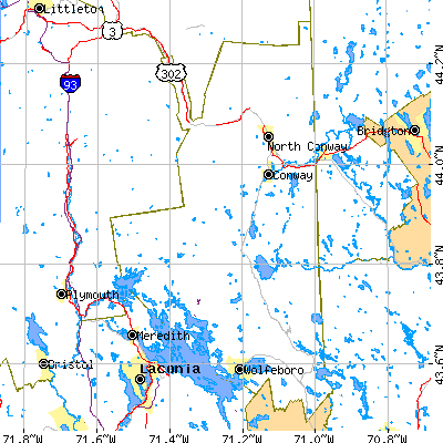 Carroll County close-up map
