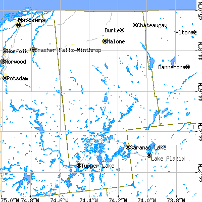 Franklin County close-up map