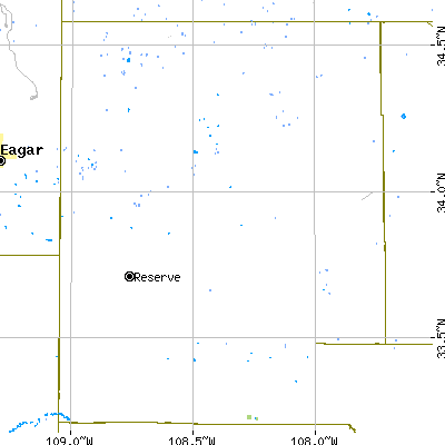 Catron County close-up map