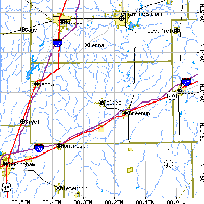 Cumberland County close-up map