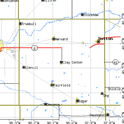 Clay County close-up map