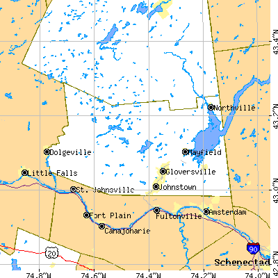 Fulton County close-up map