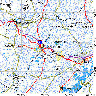 Cumberland County close-up map