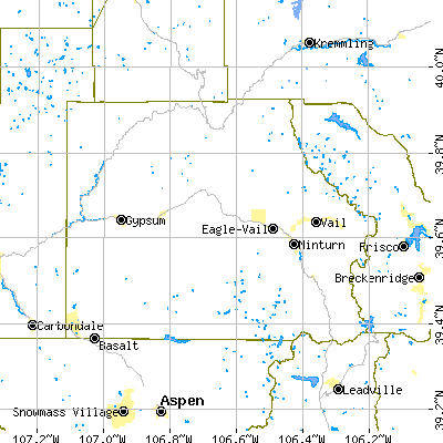 Eagle County close-up map