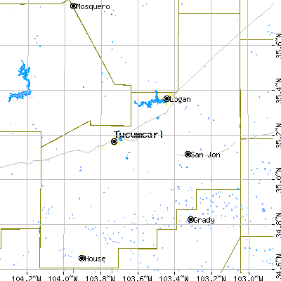 Quay County close-up map