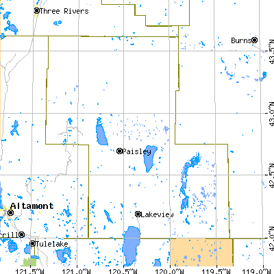 Lake County close-up map
