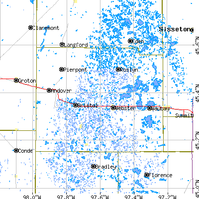 Day County close-up map