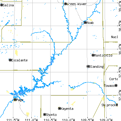 San Juan County close-up map
