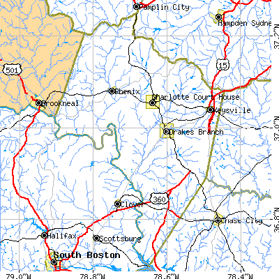 Charlotte County close-up map