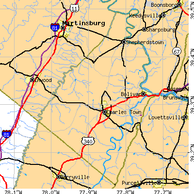 Jefferson County close-up map