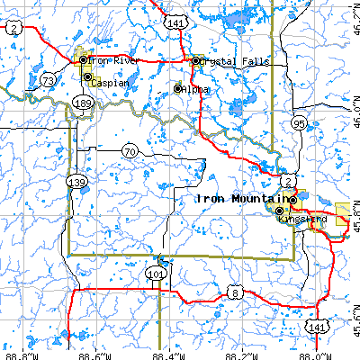 Florence County close-up map