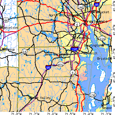 Kent County close-up map