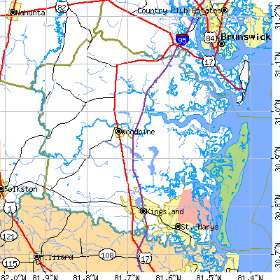 Camden County close-up map