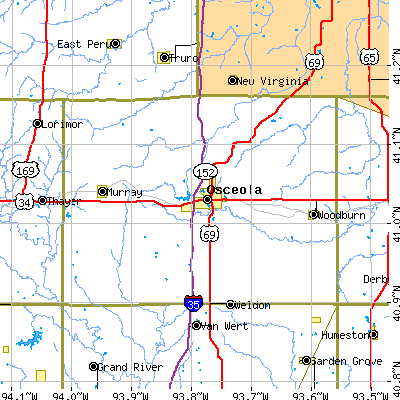 Clarke County close-up map