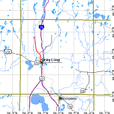 Crawford County close-up map