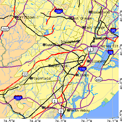 Union County close-up map