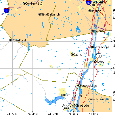 Greene County close-up map
