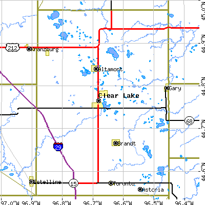 Deuel County close-up map