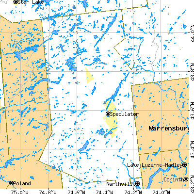Hamilton County close-up map