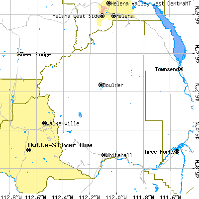 Jefferson County close-up map