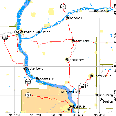 Grant County close-up map
