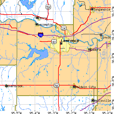 Douglas County close-up map