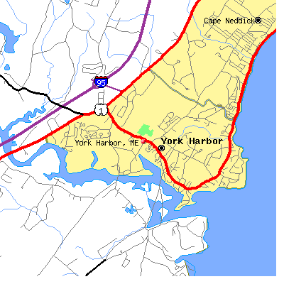 York Harbor map