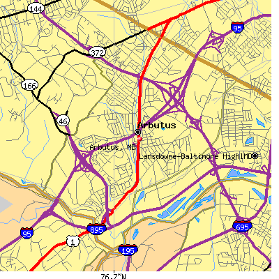 Arbutus map