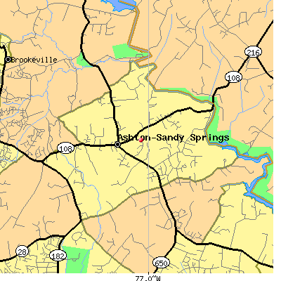 Ashton-Sandy Spring map