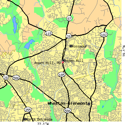 Aspen Hill map