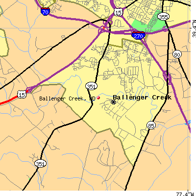 Ballenger Creek map
