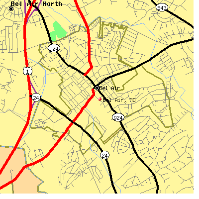Bel Air map