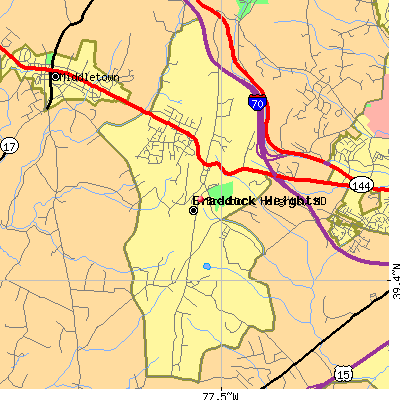Braddock Heights map