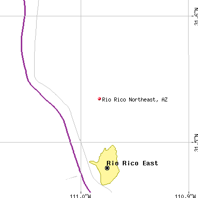 Rio Rico Northeast map