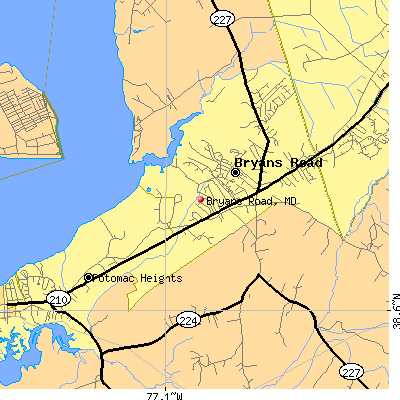Bryans Road map