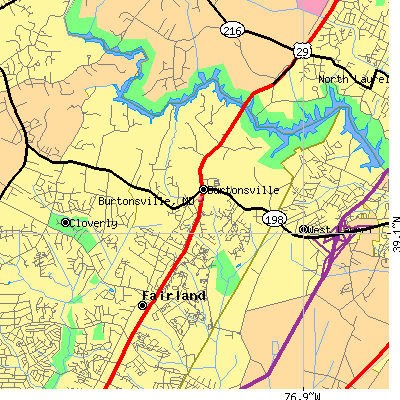 Burtonsville map