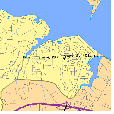 Cape St. Claire map