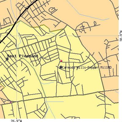 Carmody Hills-Pepper Mill Village map