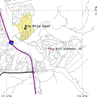 Rio Rico Southeast map
