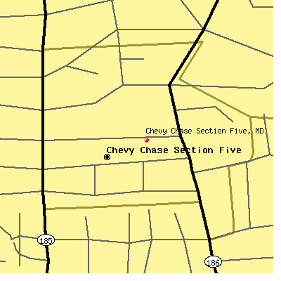 Chevy Chase Section Five map