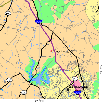 Clarksburg map