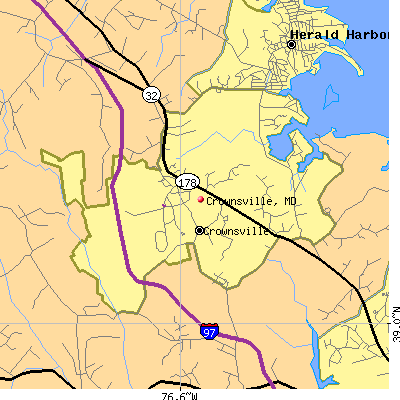 Crownsville map