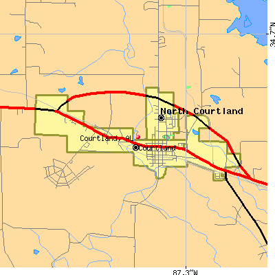 Courtland map