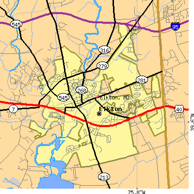 Elkton map