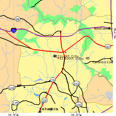 Ellicott City map