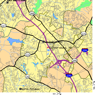 Gaithersburg map