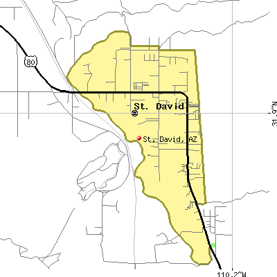 St. David map