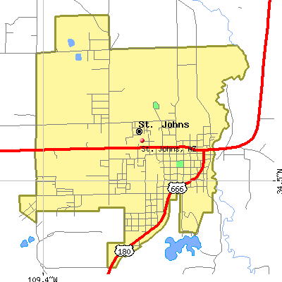 St. Johns map