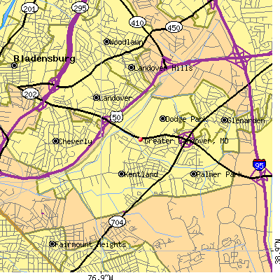 Greater Landover map